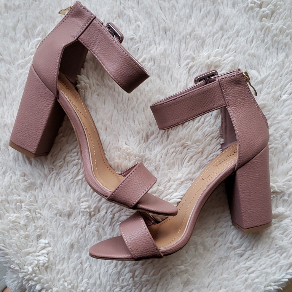 Blush Ankle Strap Block High Heel Sandal - Picture 3 of 11